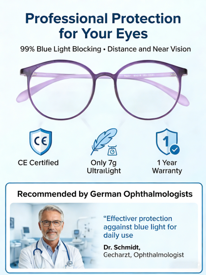 【No Eye Exam Needed 】 Self-Adaptive Liquid Crystal Focusing Glasses 👓0-1000 Degrees Freely Adjustable | 0.01s Auto-Focus ⚡ | 99.9% Harmful Blue Light Blocked