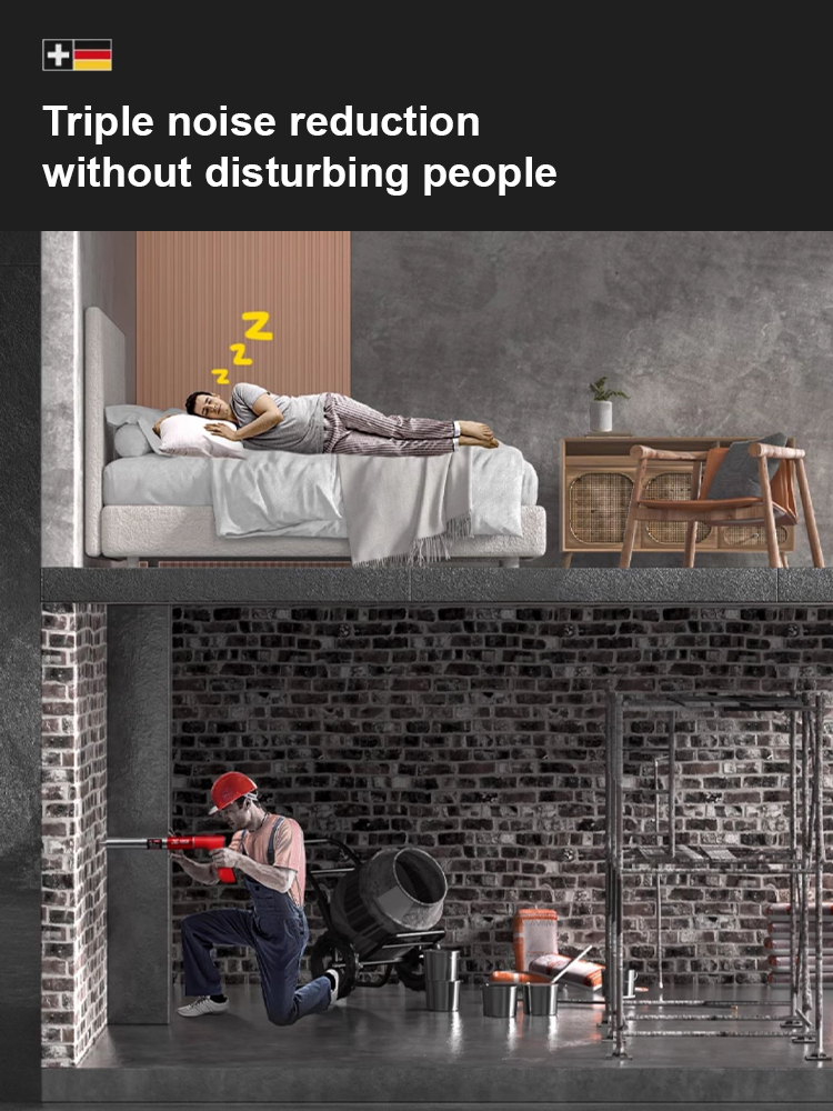 Dust-free nailing without disturbing others 🤫, super strong penetration 🔥—penetrates 10mm steel plates in 1 second ⚡!