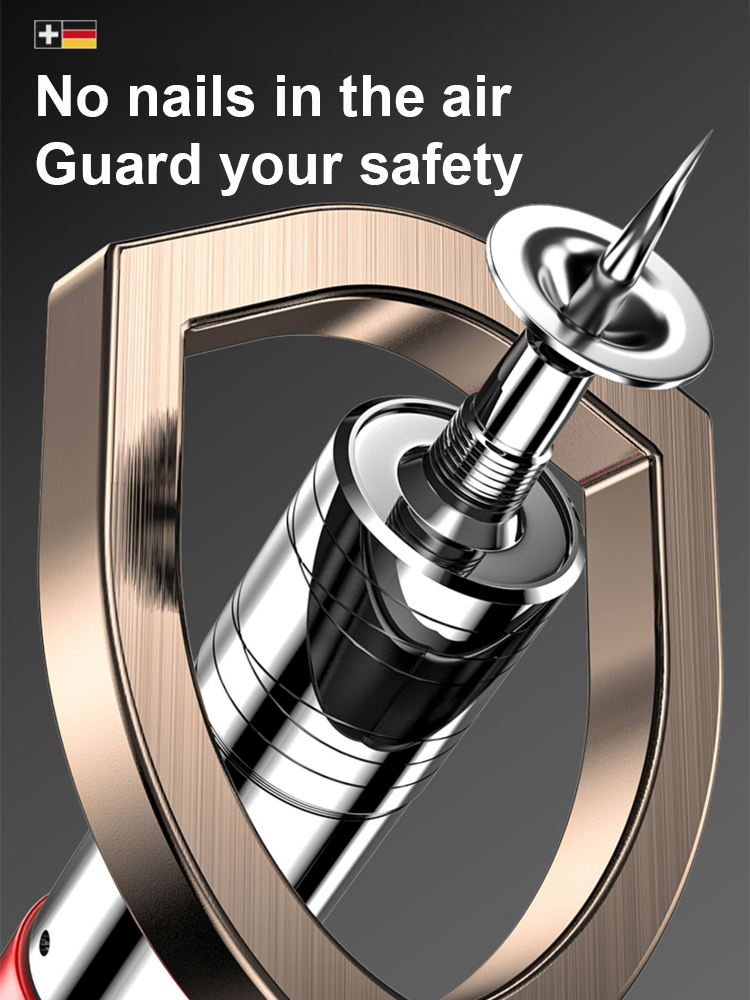 Dust-free nailing without disturbing others 🤫, super strong penetration 🔥—penetrates 10mm steel plates in 1 second ⚡!