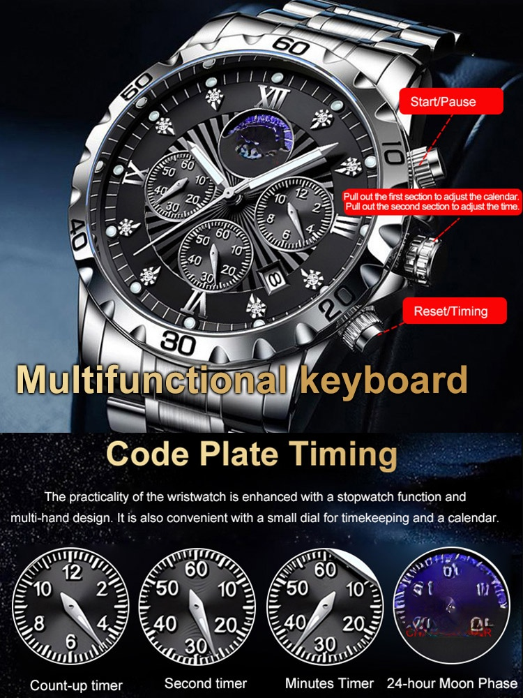 Direct from factory✨, men's multifunctional luminous waterproof watch—limited to 200 pieces.⌚️
