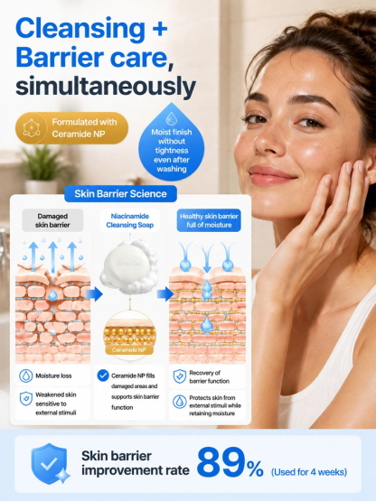 【All-Body Niacinamide Whitening Soap】7x Niacinamide Power: 7 Days to Radiant Skin, No more Dark Spots!