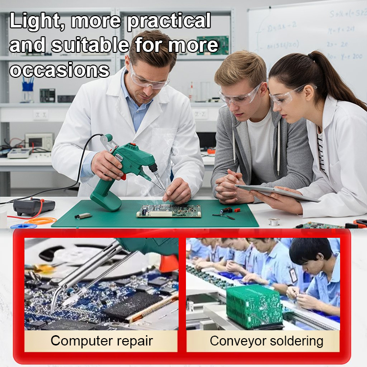 Say goodbye to overpriced repairs! This automatic solder feed soldering gun, with adjustable power from 60W to 120W.