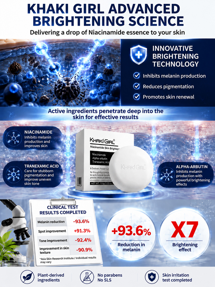 【All-Body Niacinamide Whitening Soap】7x Niacinamide Power: 7 Days to Radiant Skin, No more Dark Spots!