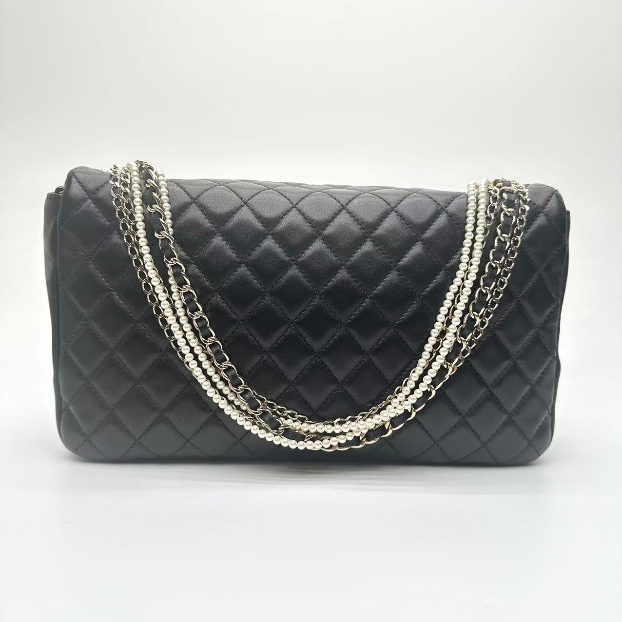 【#568】Pre-owned CHANEL Westminster Limited Edition Pearl Flap Classic Flap Lambskin Shoulder Bags BJ110121305024 