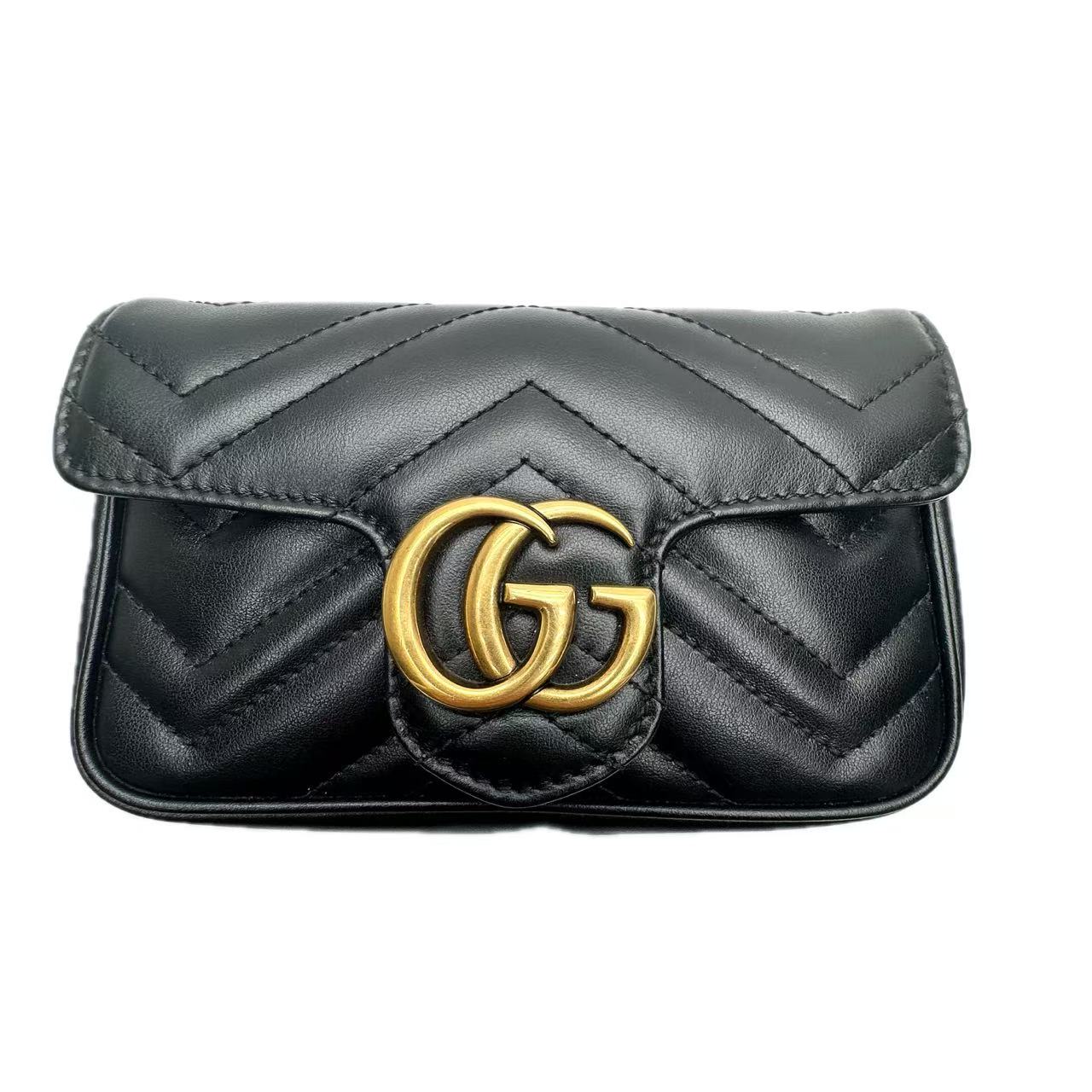 【#486】Pre-owned GUCCl Marmont Super Mini Calfskin Shoulder Bag BJ1109904060