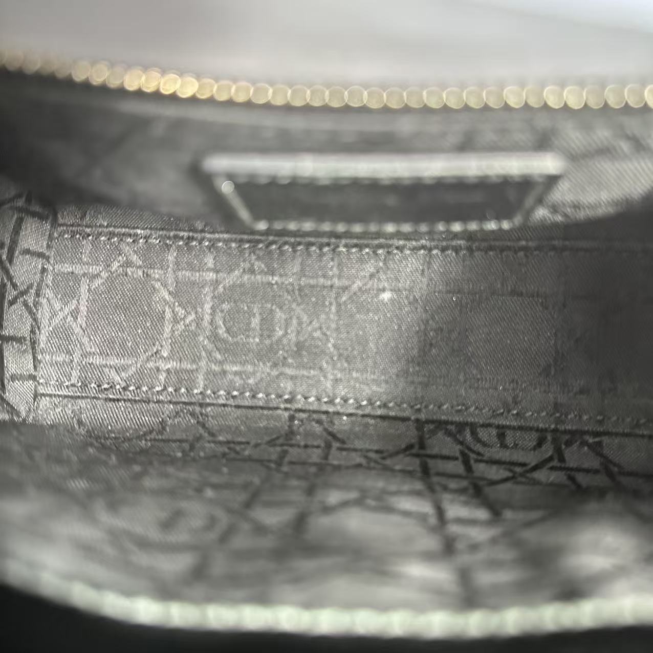 【#547】Pre-owned DlOR Lady Dior Mini Patent Leather Shoulder Bag BJ11015040135 