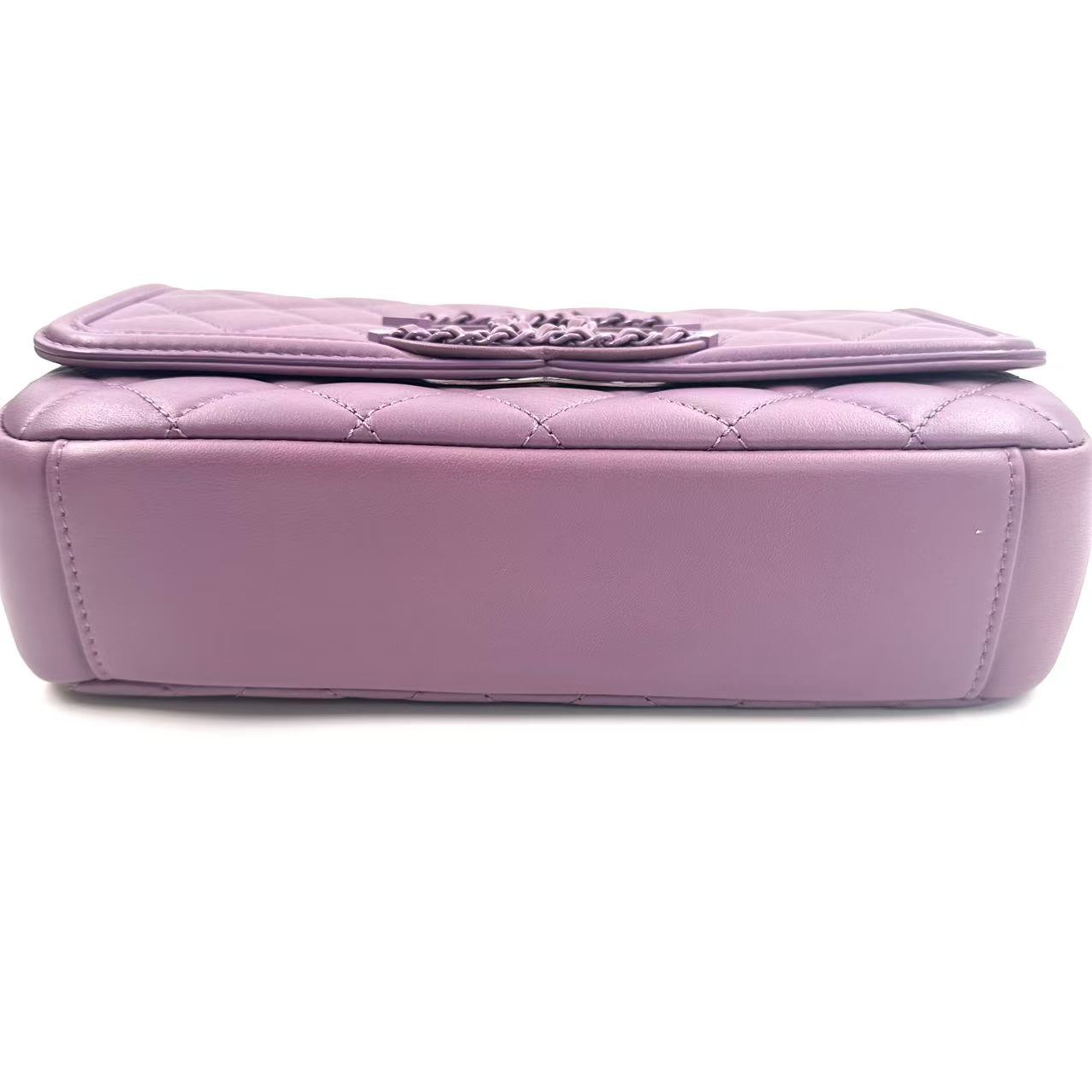 【#564】Pre-owned CHANEL Classic Flap Purple Calfskin Crossbody Bag BJ11020050180 