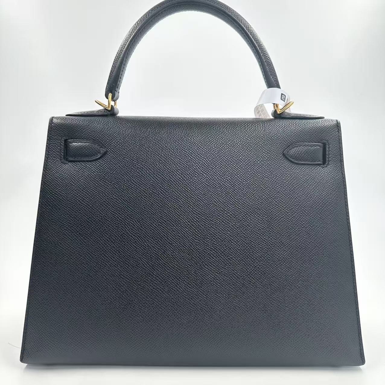 [#422] Pre-owned Hermes Kelly 28 C Stamp(2018) Black Epsom Gold Hardware BJ1101805088