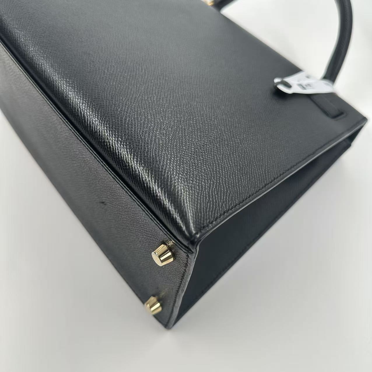 [#422] Pre-owned Hermes Kelly 28 C Stamp(2018) Black Epsom Gold Hardware BJ1101805088