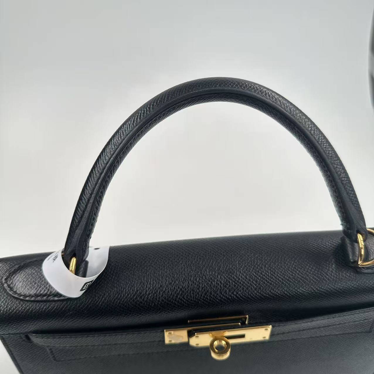 [#422] Pre-owned Hermes Kelly 28 C Stamp(2018) Black Epsom Gold Hardware BJ1101805088