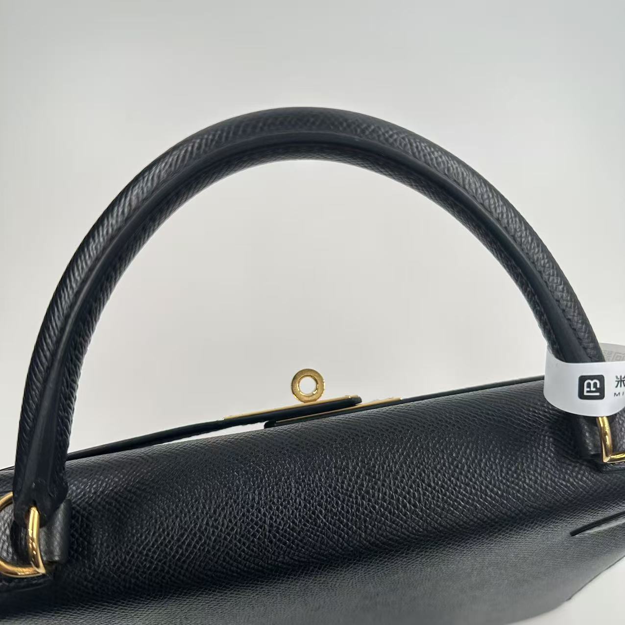 [#422] Pre-owned Hermes Kelly 28 C Stamp(2018) Black Epsom Gold Hardware BJ1101805088