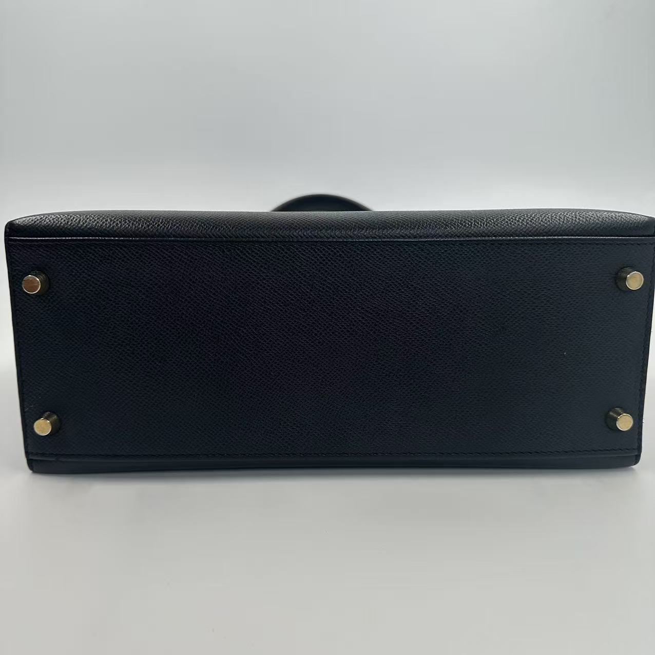 [#422] Pre-owned Hermes Kelly 28 C Stamp(2018) Black Epsom Gold Hardware BJ1101805088