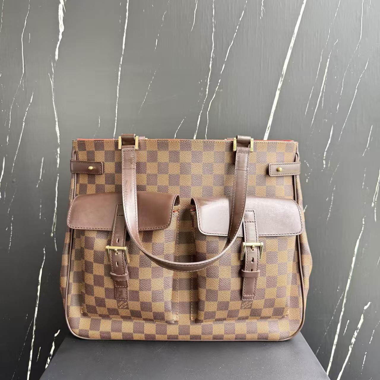 【#458】Pre-owned Louis Vuitton Uzes MM Size Damier Canvas Tote Bags BJ1100304039 