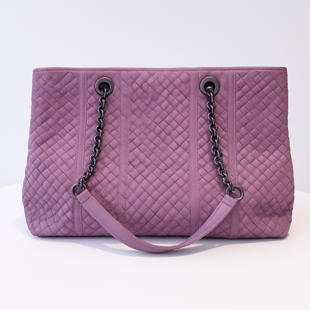 【#466】Pre-owned Bottega Veneta Intrecciato Woven Tote Lambskin Tote Bag BJ110990404 