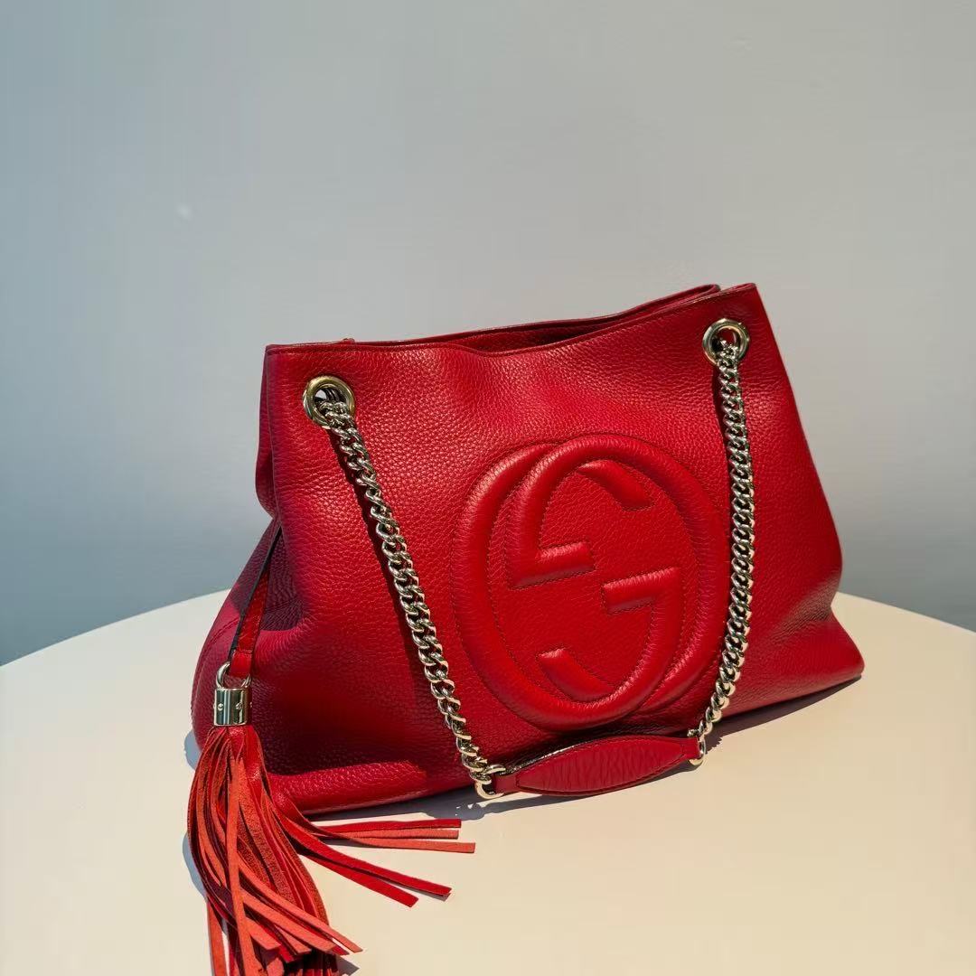 【#452】Pre-owned Gucci Soho Tote Caviar Calfskin Tote Bags BJ1101404031 