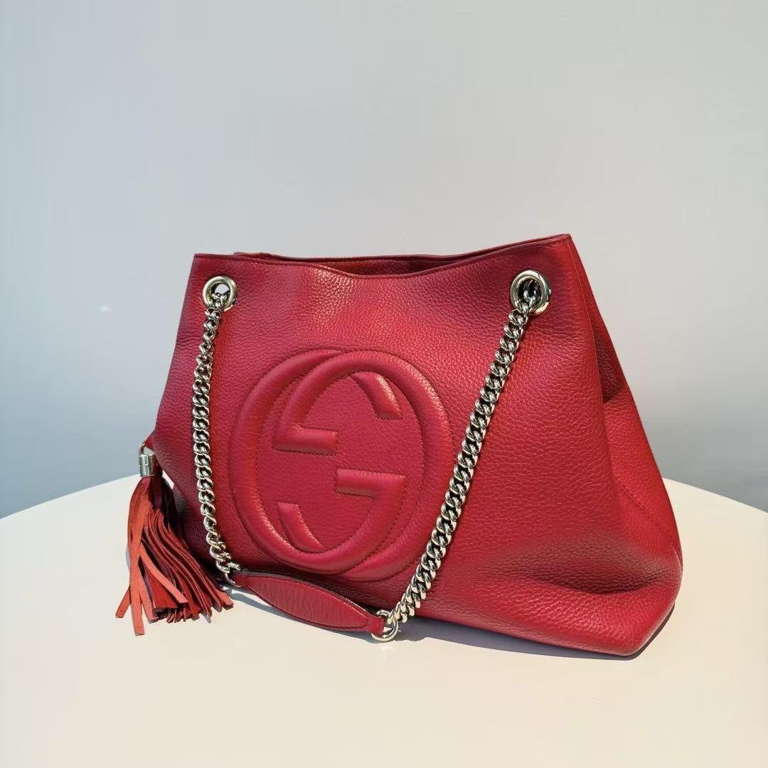 【#452】Pre-owned Gucci Soho Tote Caviar Calfskin Tote Bags BJ1101404031 