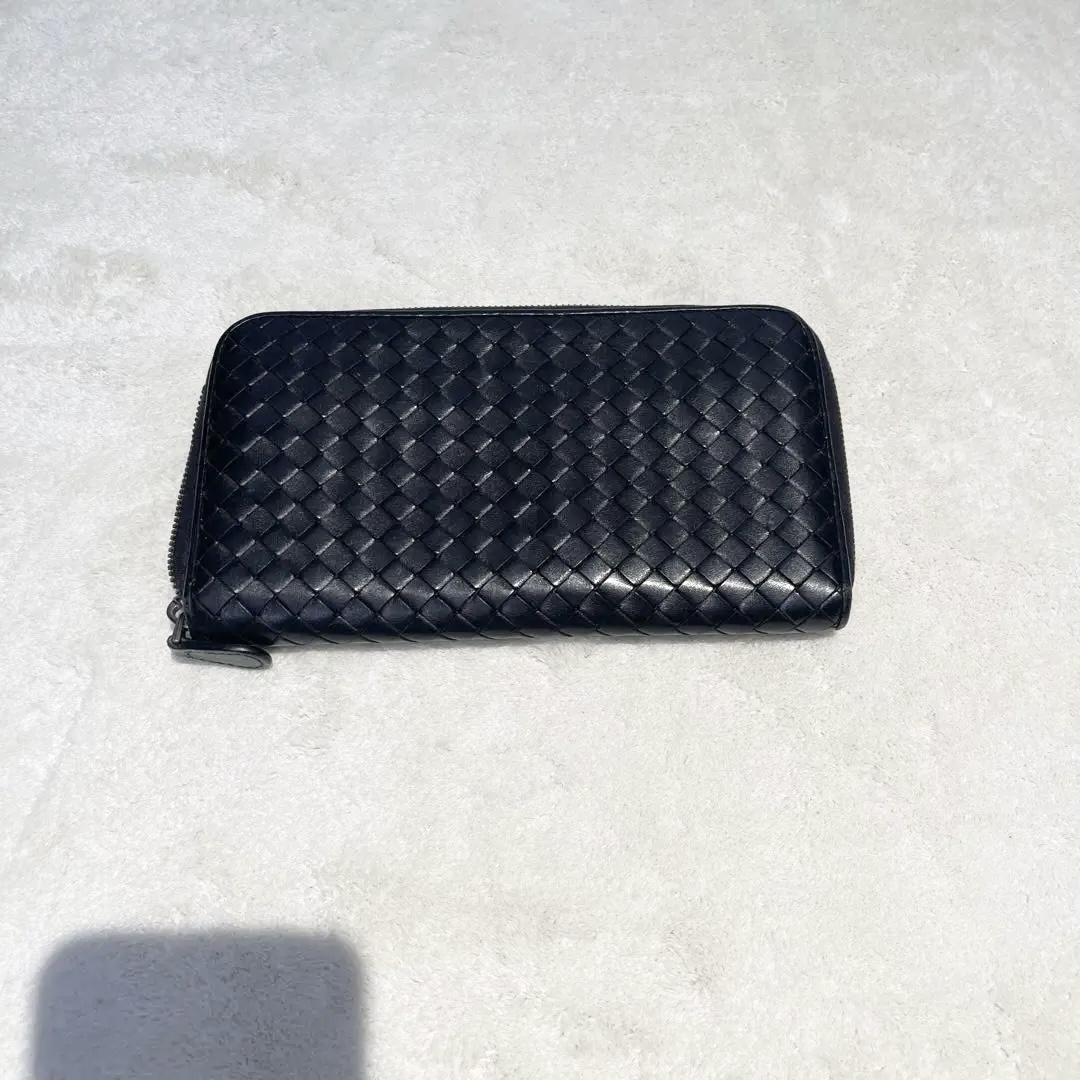 【#442】Pre-owned Bottega Veneta Intrecciato Woven Lambskin Small Leather Goods BJ11088040500&60 Long Purse