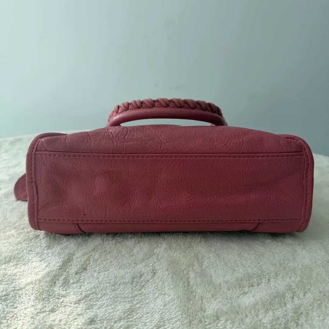 【#472】Pre-owned Balenciaga City Dusty Rose Pink Tote ShoulderBag Oil Wax Leather(Calfskin))  BJ1109904045 