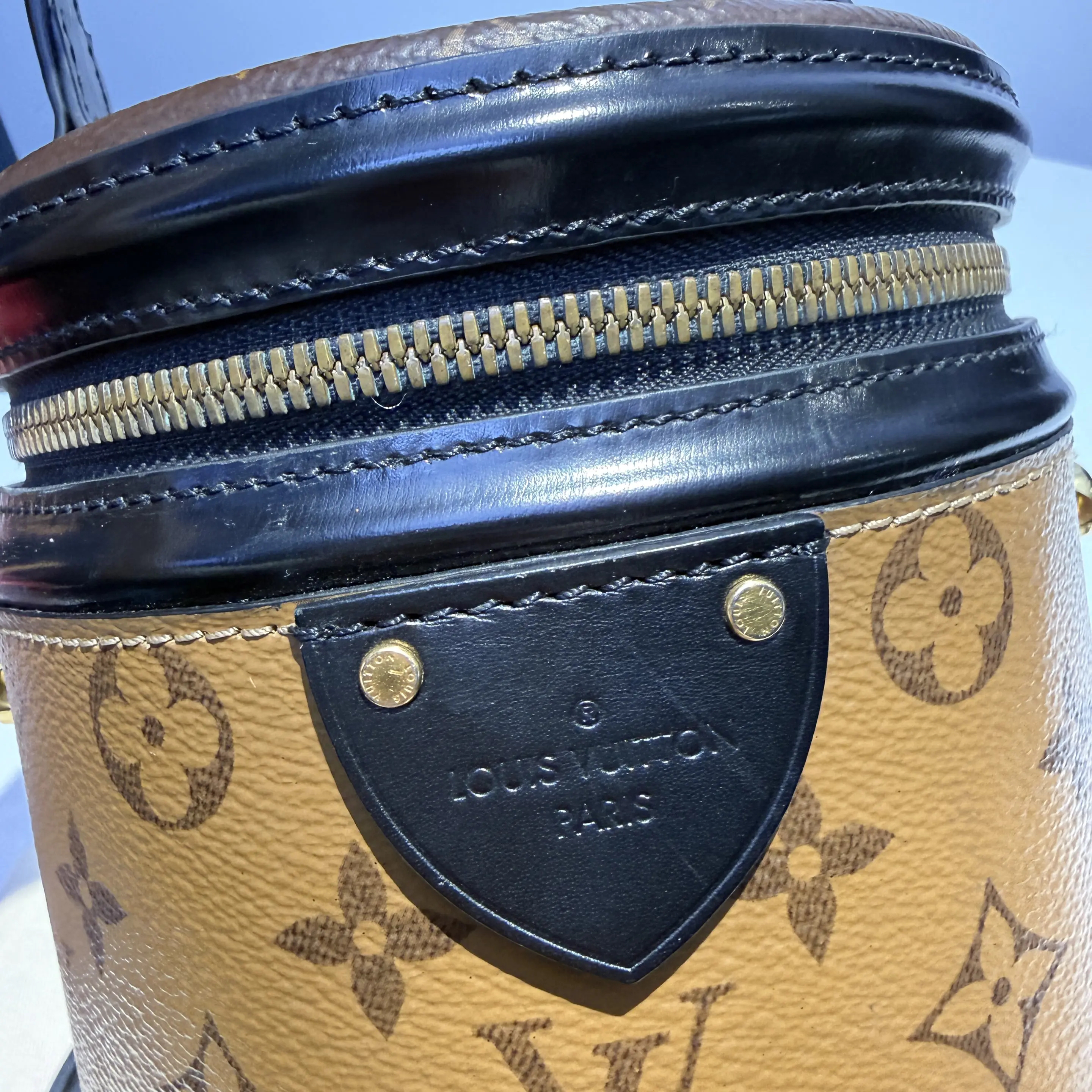 【#528】Pre-owned Louis Vuitton Cannes Micro Chip PM Size Shoulder Bag Canvas&Calfskin  BJ11021L0409