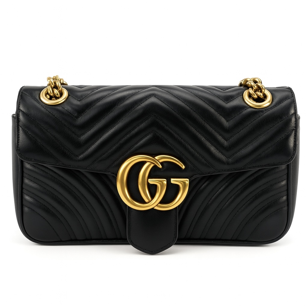 【#708】Pre-owned Gucci Marmont 31 Calfskin Shoulder Bag  BJ1109904055