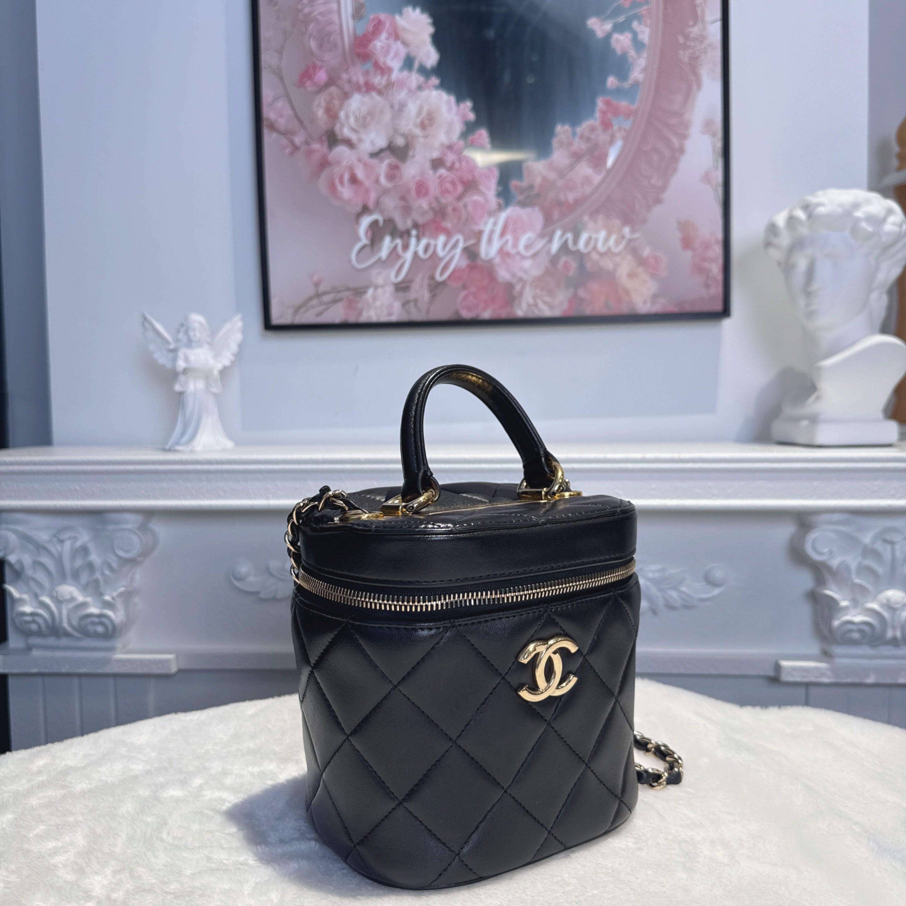 【#542】Pre-owned CHANEL Trendy CC Vanity Bag lambskin Crossbody Bag BJ11019&20050125 