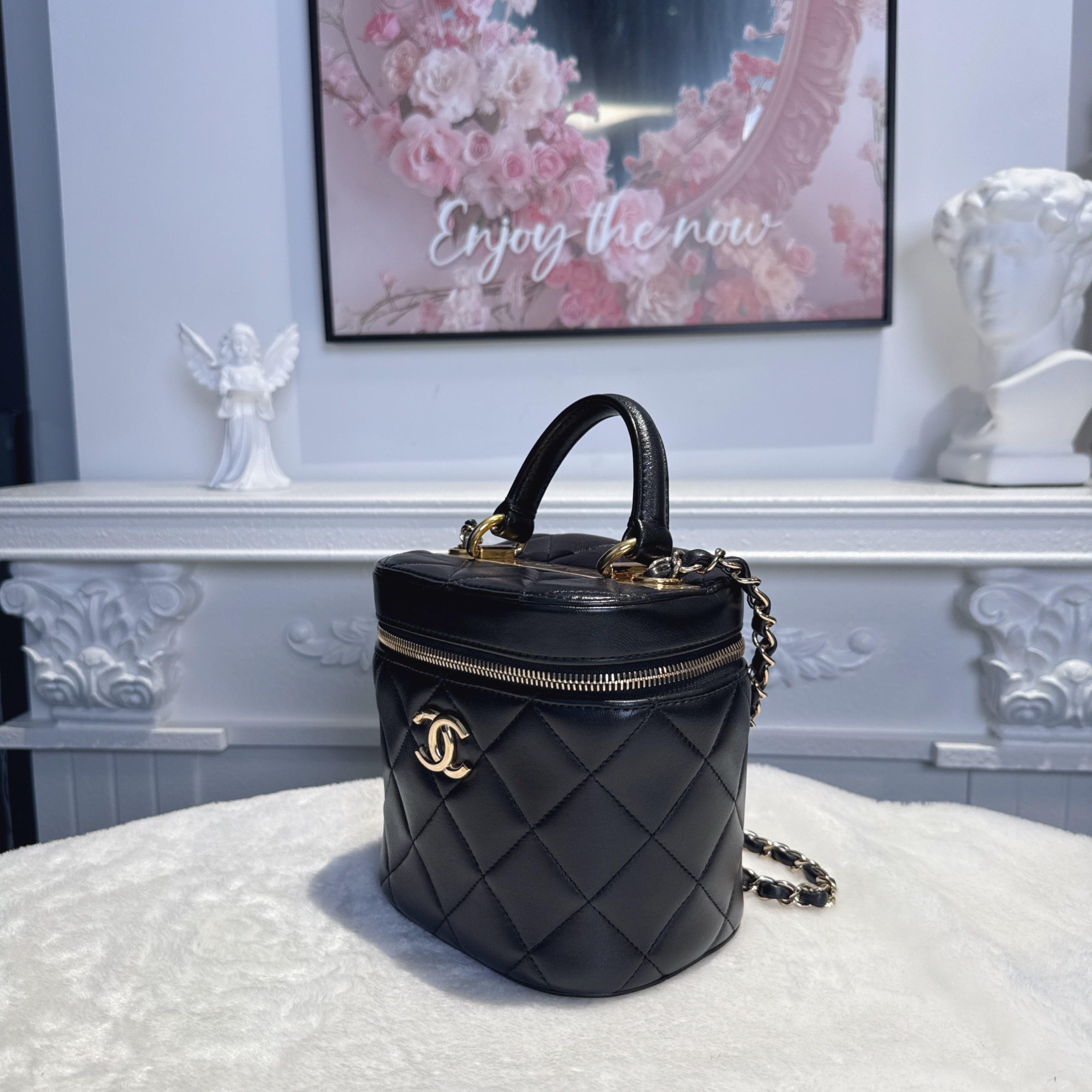 【#542】Pre-owned CHANEL Trendy CC Vanity Bag lambskin Crossbody Bag BJ11019&20050125 