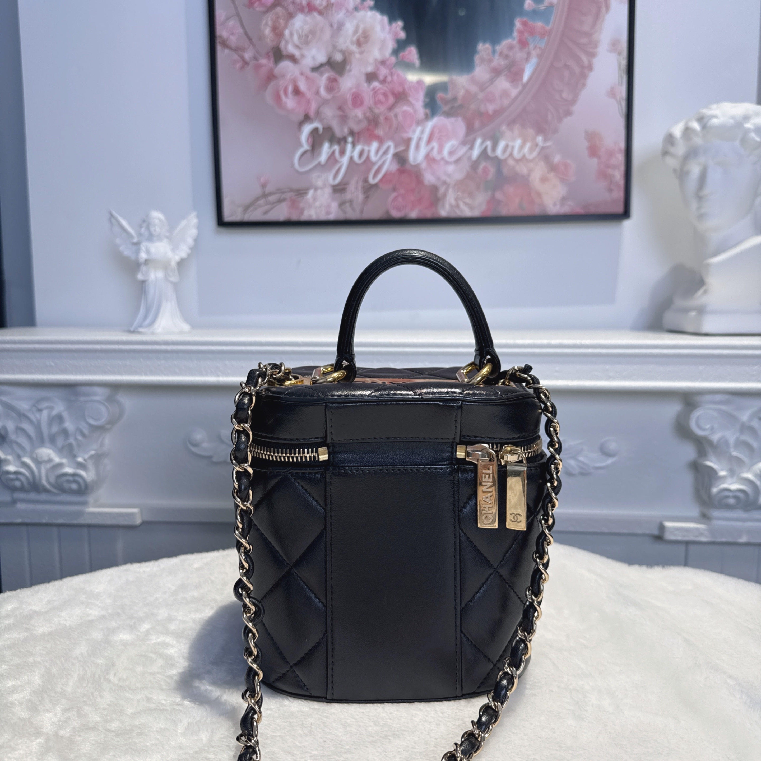 【#542】Pre-owned CHANEL Trendy CC Vanity Bag lambskin Crossbody Bag BJ11019&20050125 