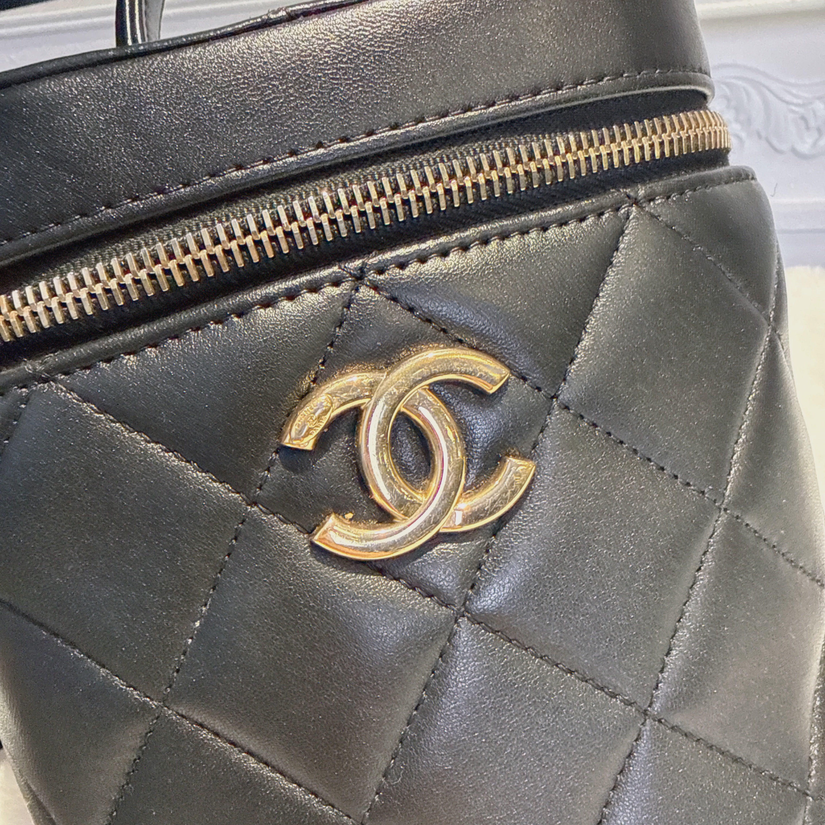 【#542】Pre-owned CHANEL Trendy CC Vanity Bag lambskin Crossbody Bag BJ11019&20050125 