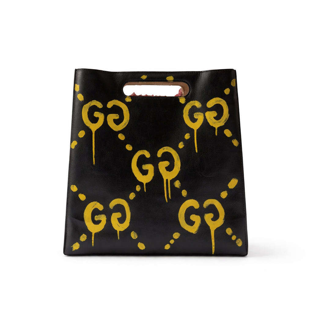 【#444】Pre-owned GUCCI Ghost Big GG Logo BJ1109904025 Tote