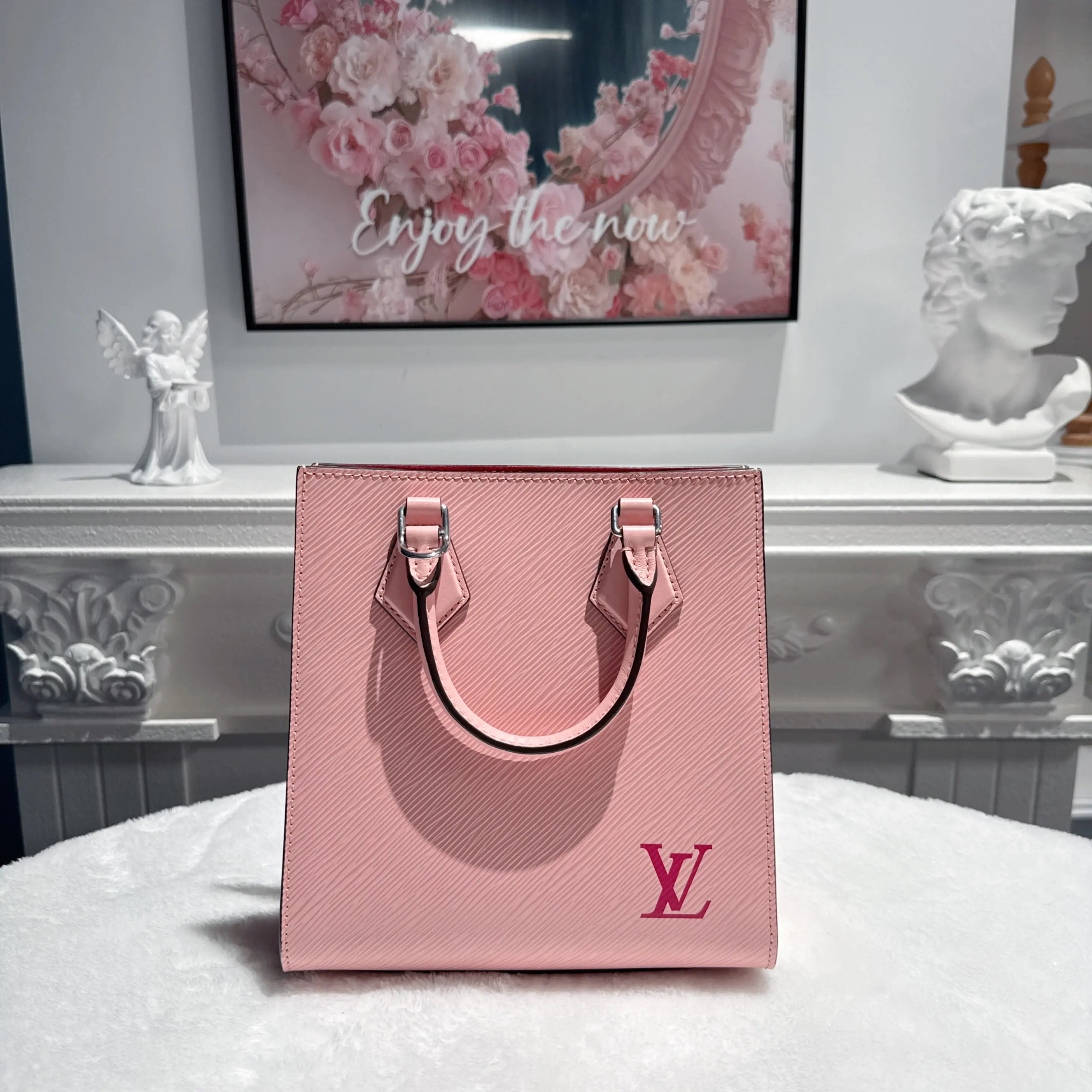 【#504】Pre-owned Louis Vuitton Petit Sac Plat BB Pink EPI Tote Bags BJ11021L04068 