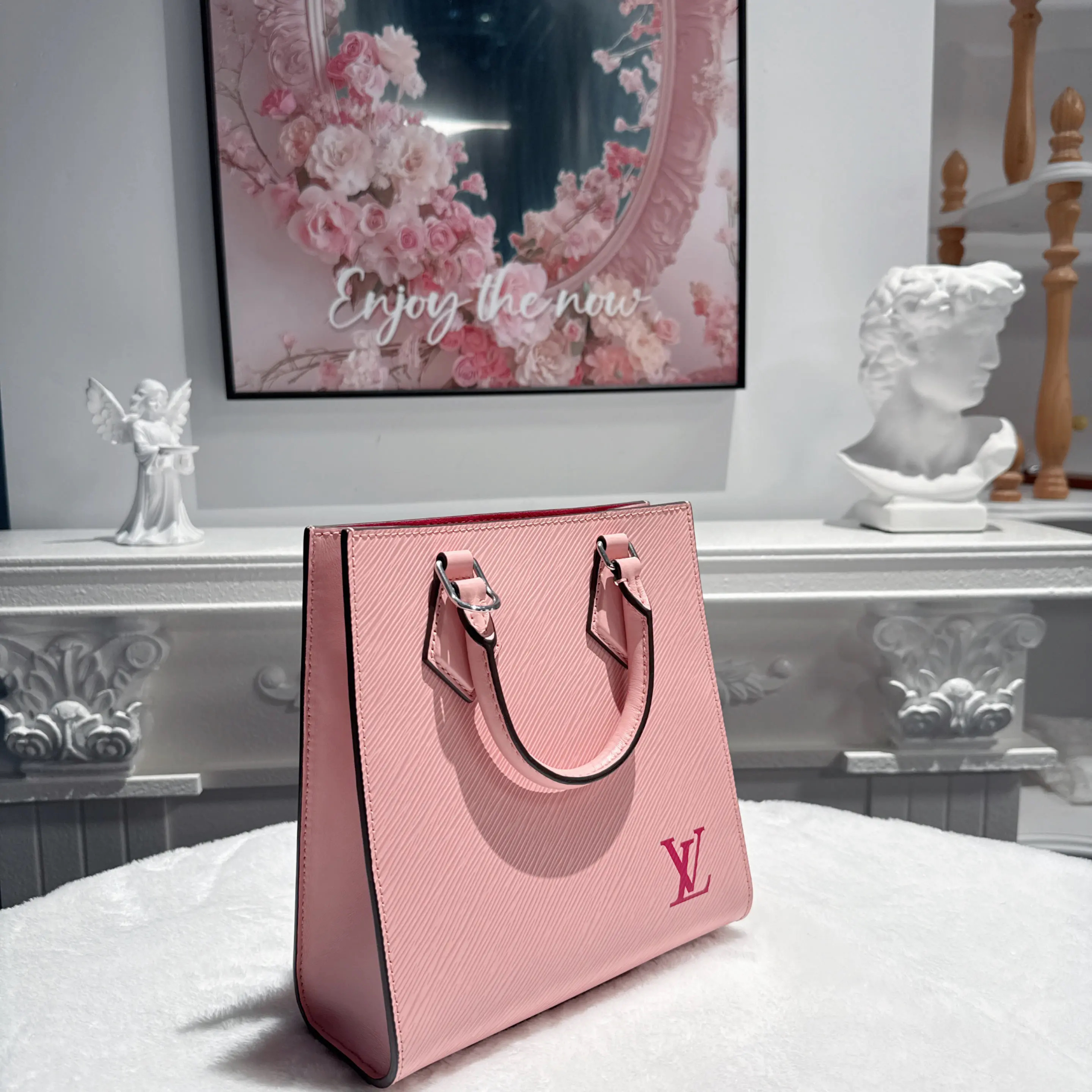 【#504】Pre-owned Louis Vuitton Petit Sac Plat BB Pink EPI Tote Bags BJ11021L04068 