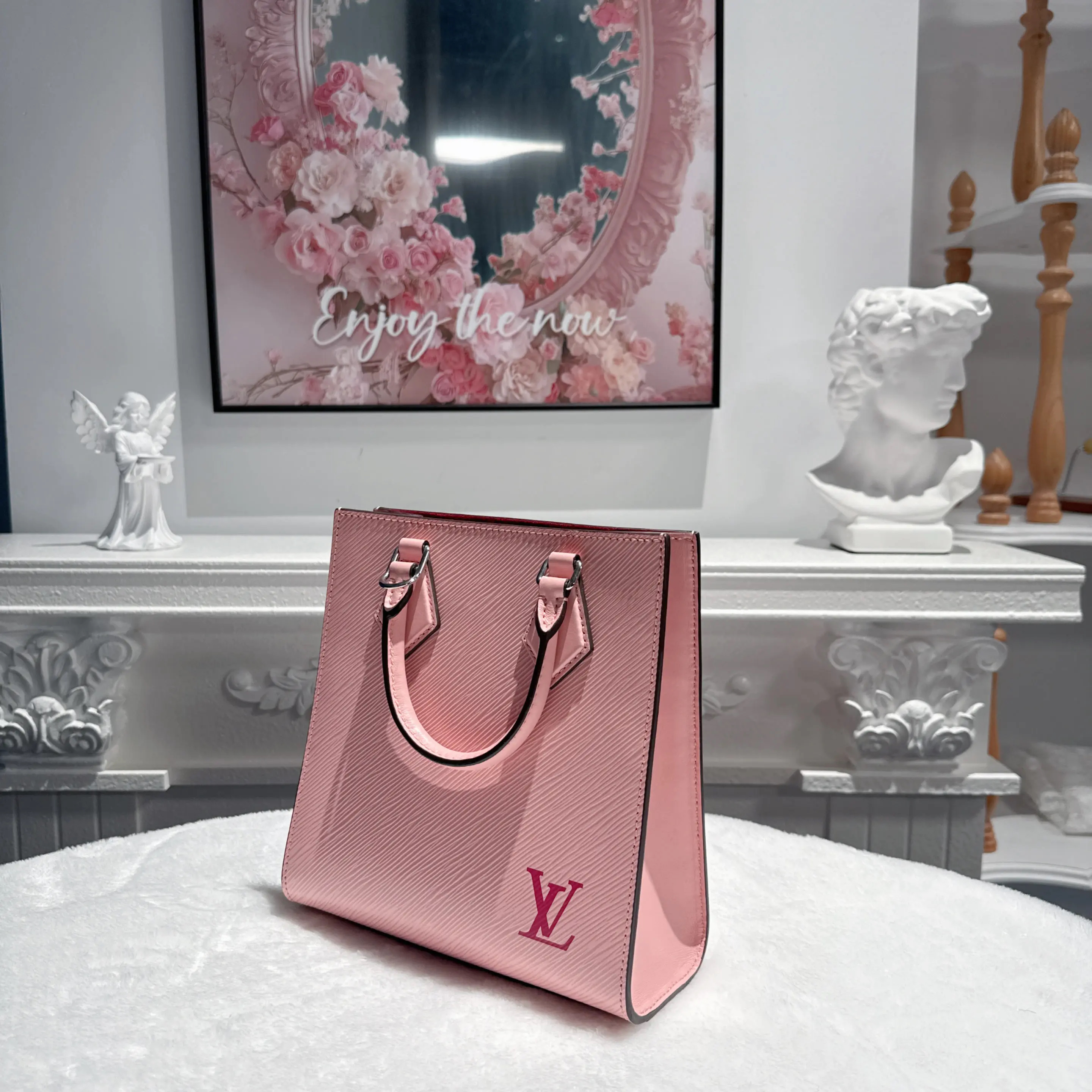 【#504】Pre-owned Louis Vuitton Petit Sac Plat BB Pink EPI Tote Bags BJ11021L04068 