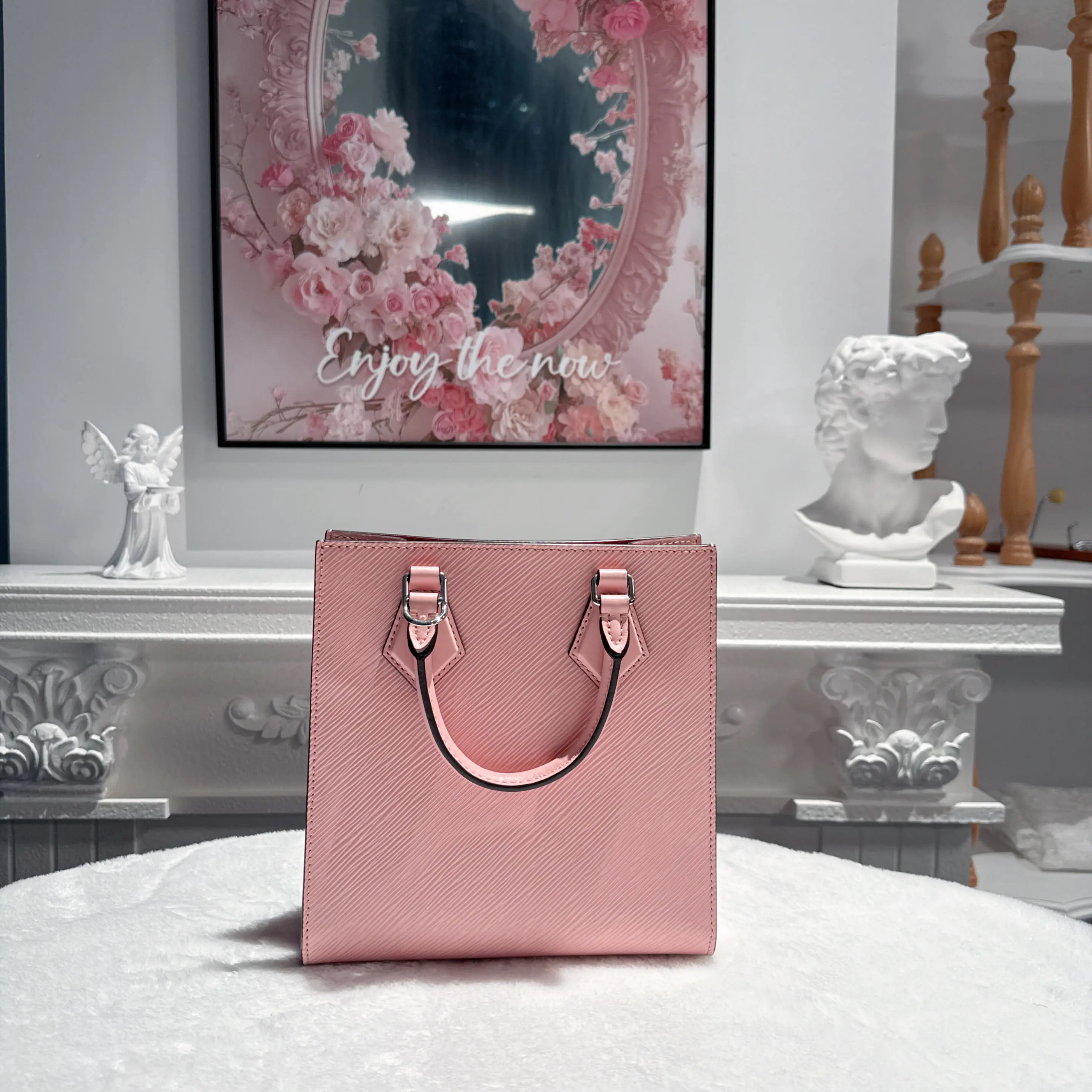 【#504】Pre-owned Louis Vuitton Petit Sac Plat BB Pink EPI Tote Bags BJ11021L04068 