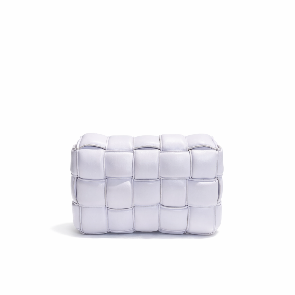 【#471】Pre-owned BOTTEGA VENETA Padded Cassette Purple Medium 15 Lambskin Shoulder Bag BJ1102104045 