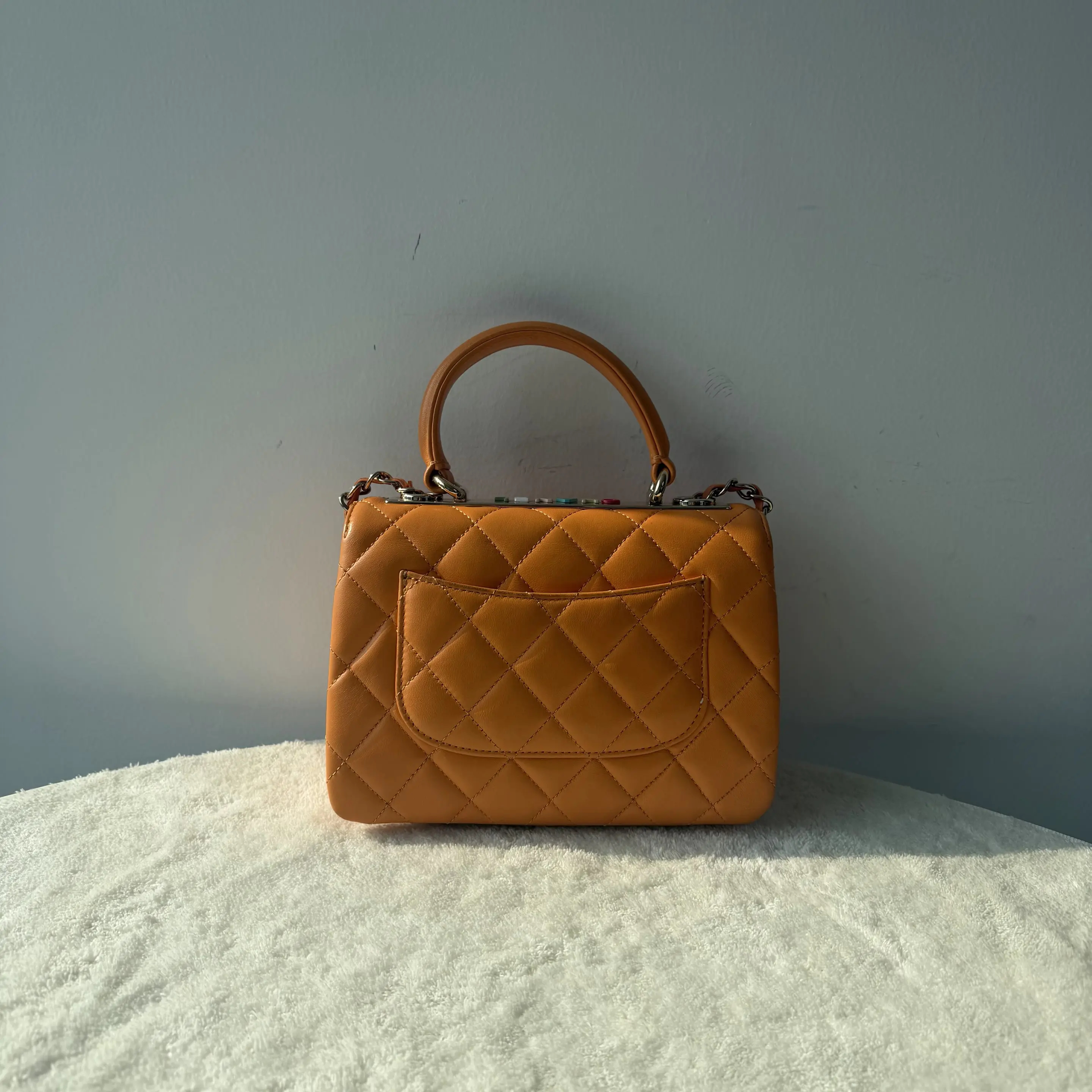 【#566】Pre-owned CHANEL Top Handle Trendy CC Mirco Chip Lambskin Shoulder Bag BJ11021LO50185 