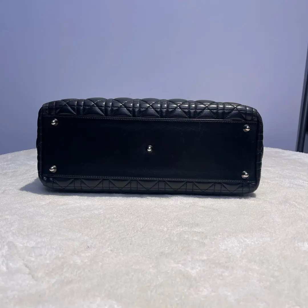 【#519】Pre-owned Dior  Lady Dior Large Size Lambskin Black Tote BJ110104078 