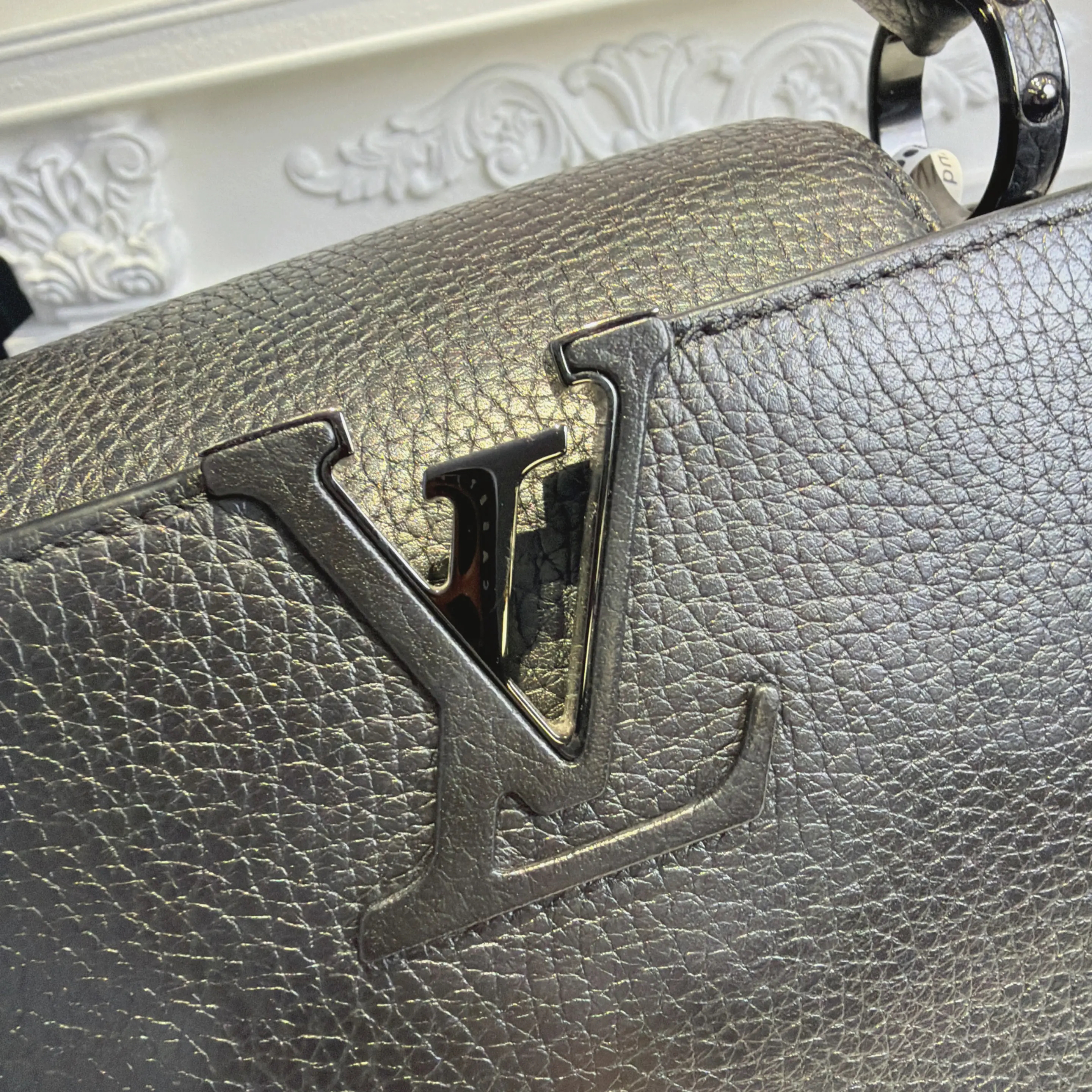 【#548】 Pre-owned Louis Vuitton Capucines BB Black Calfskin Tote Bag  BJ11018050135