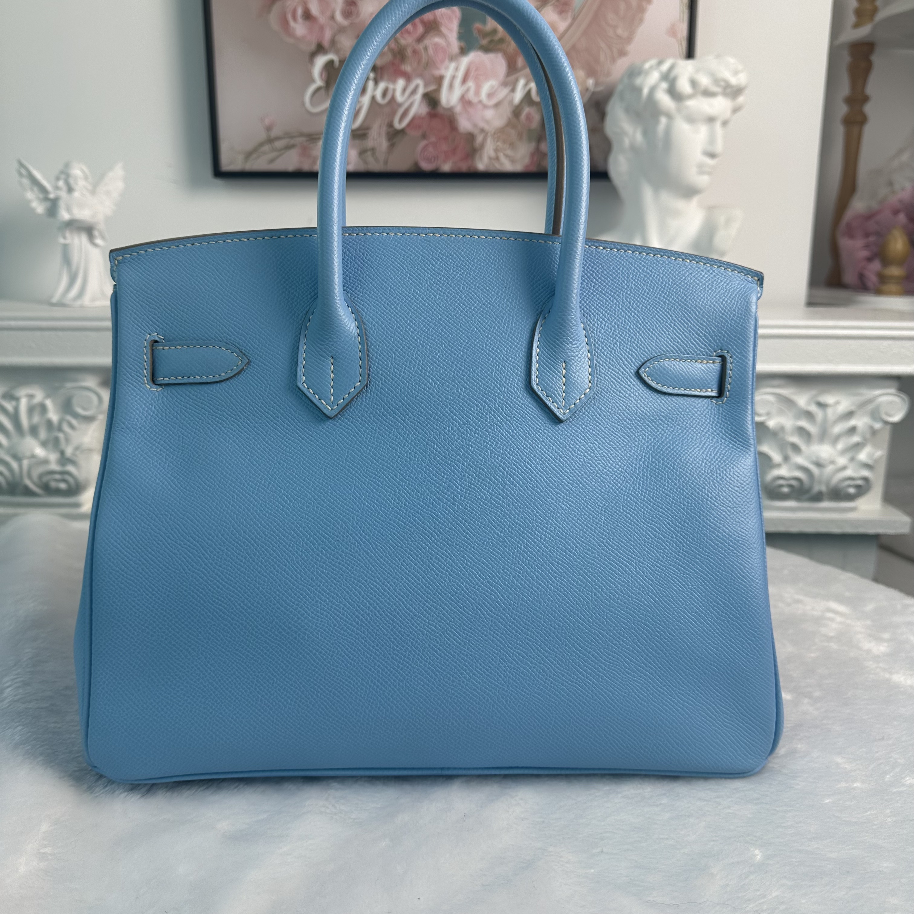 【#569】Pre-owned Hermes Birkin 30 Blue Epsom M 2011 
