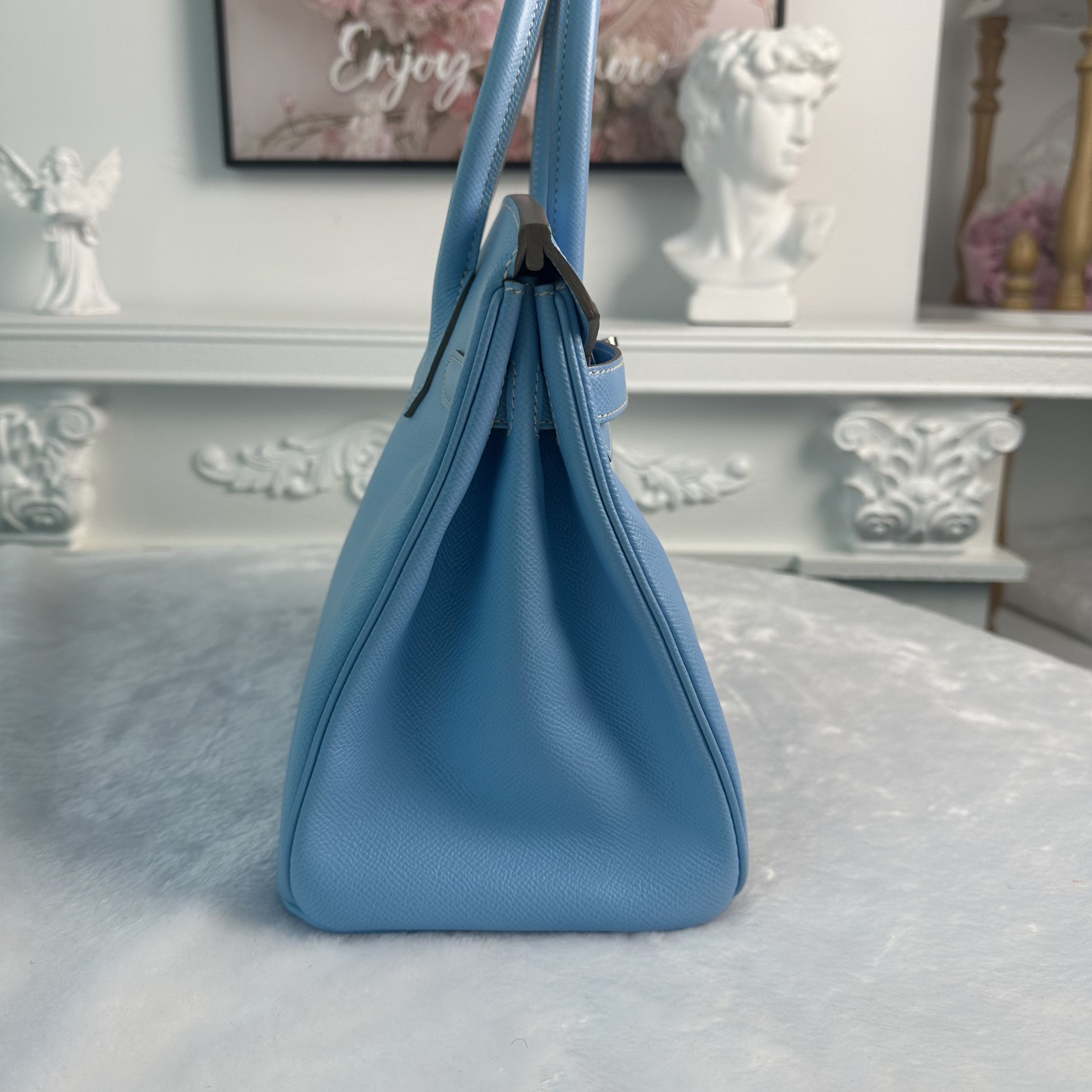 【#569】Pre-owned Hermes Birkin 30 Blue Epsom M 2011 