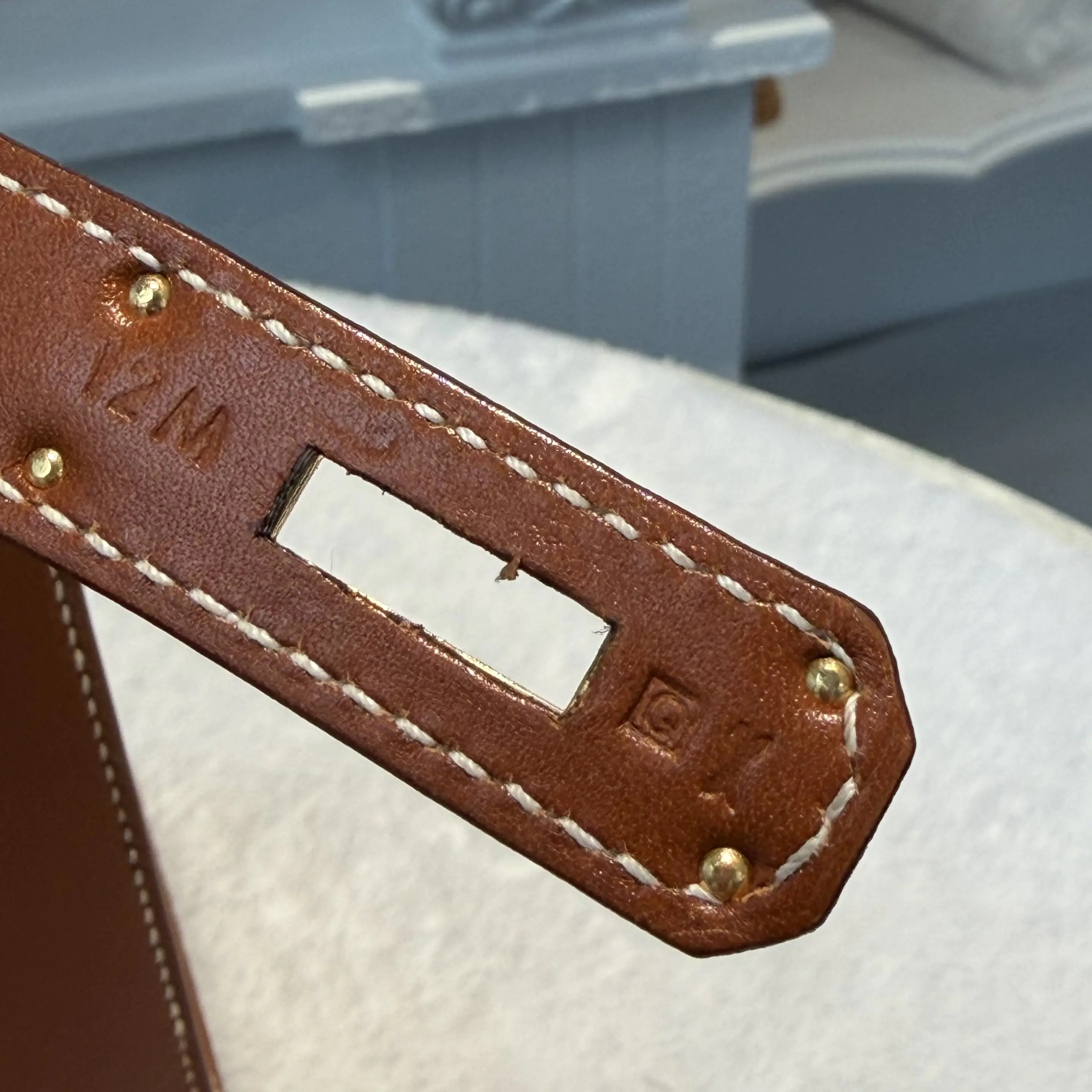 【#572】Pre-owned Hermes Kelly 35 Brown(37) Square Q Gold Hardware BJ11013050485