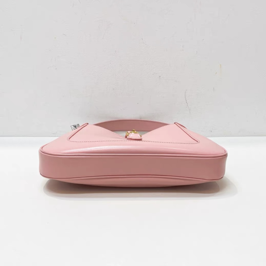 【#727】Pre-owned Gucci Jackie 1961 Pink Calfskin Shoulder Bag 【Deposit  100$】【#1 1/2 100/1499】