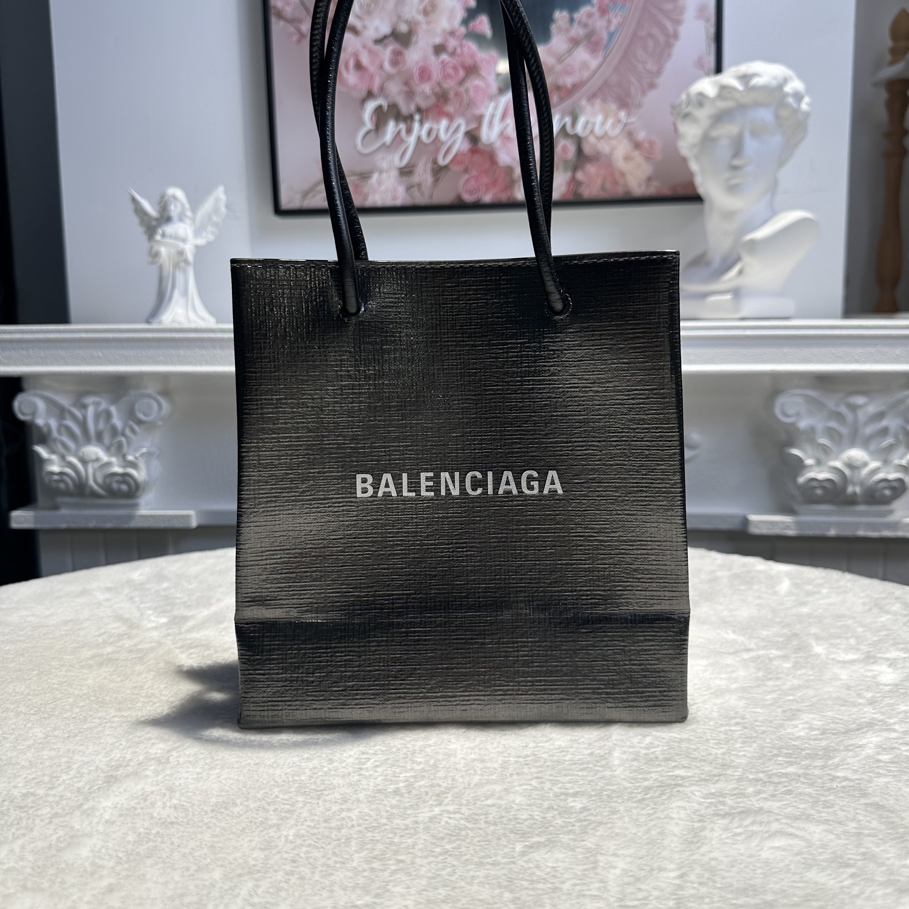 【#764】Pre-owned Balenciaga Black Calfskin Tote Bag BJ1109904030