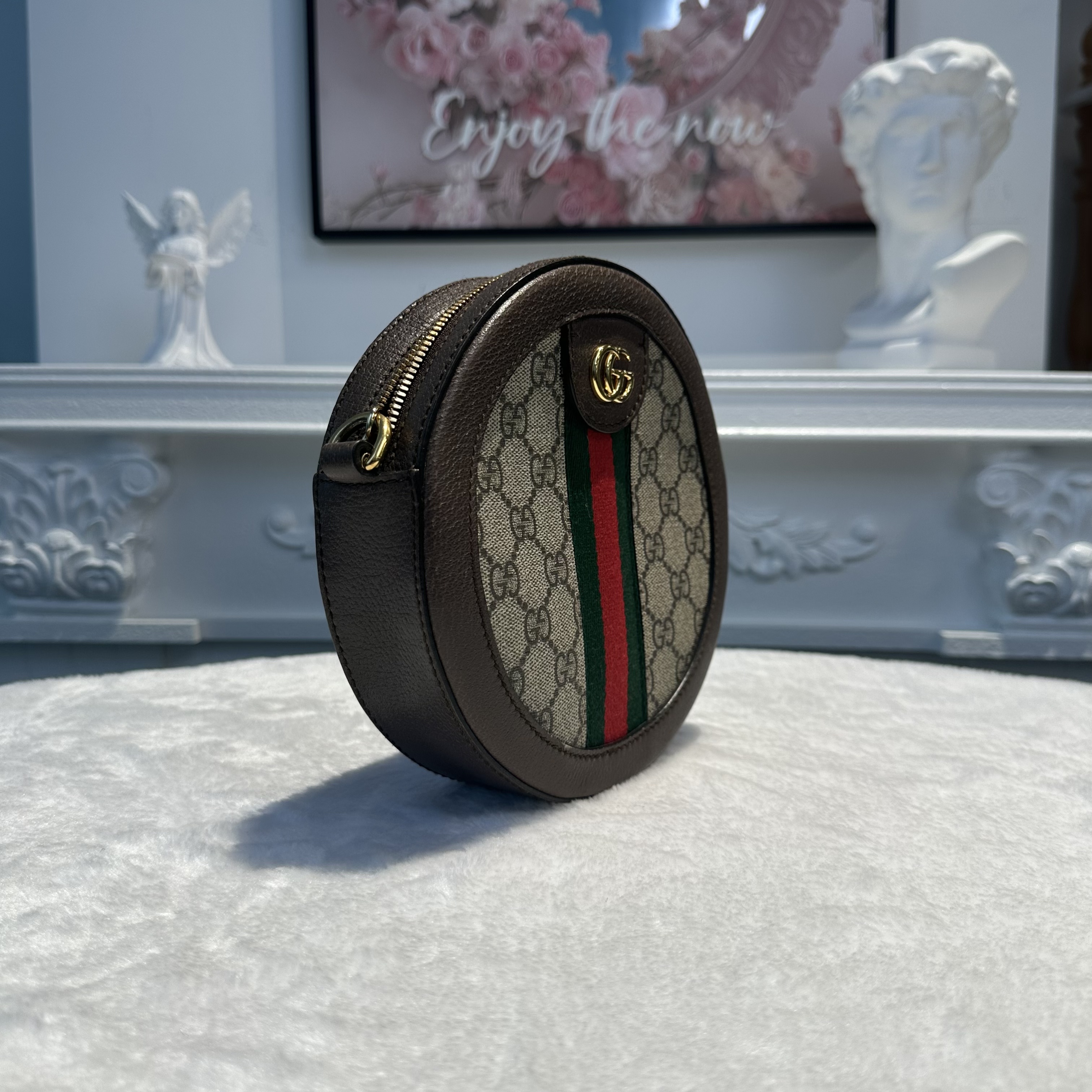 【#773】Pre-owend Gucci Ophidia Monogram Calfskin Shoulder Bag BJ1109904038