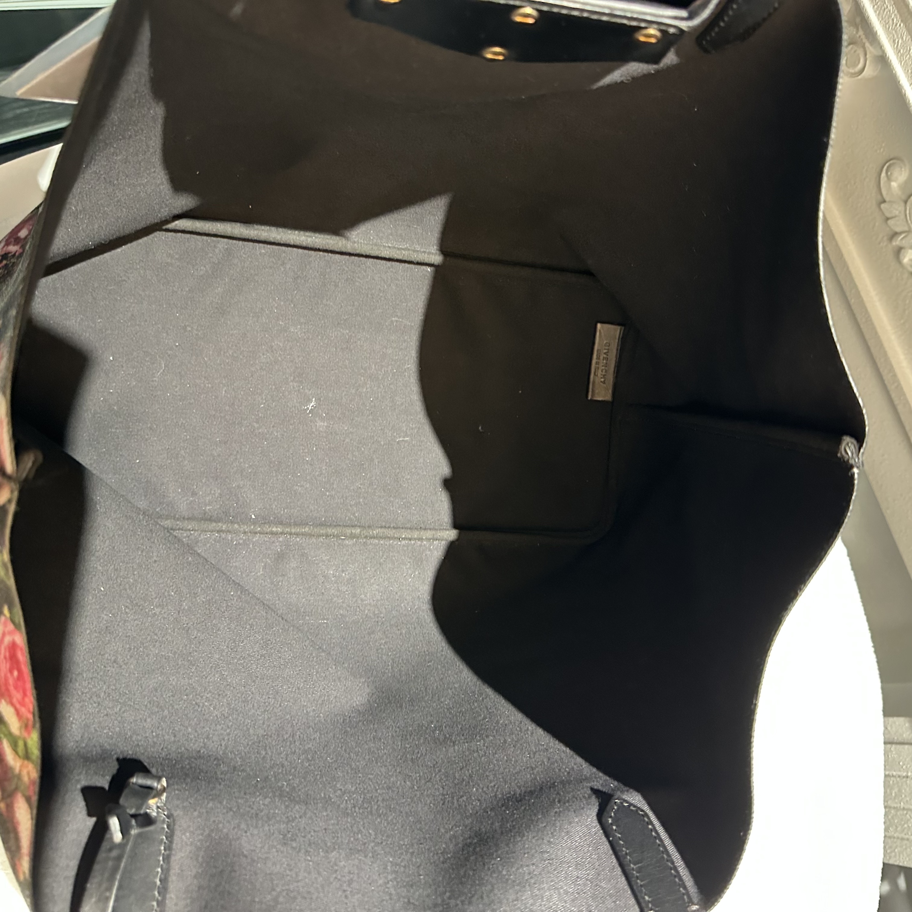 【#792】Pre-owned Givenchy Gusset Set Dark Floral Tote Bag BJ1109904022