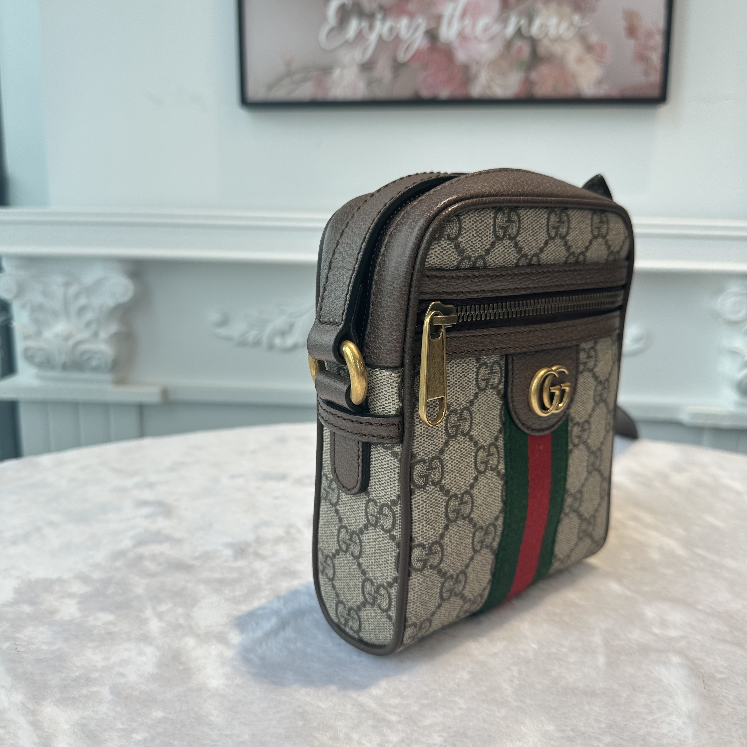 【#774】Pre-owend Gucci Ophidia Monogram Calfskin Shoulder Bag BJ1109904040