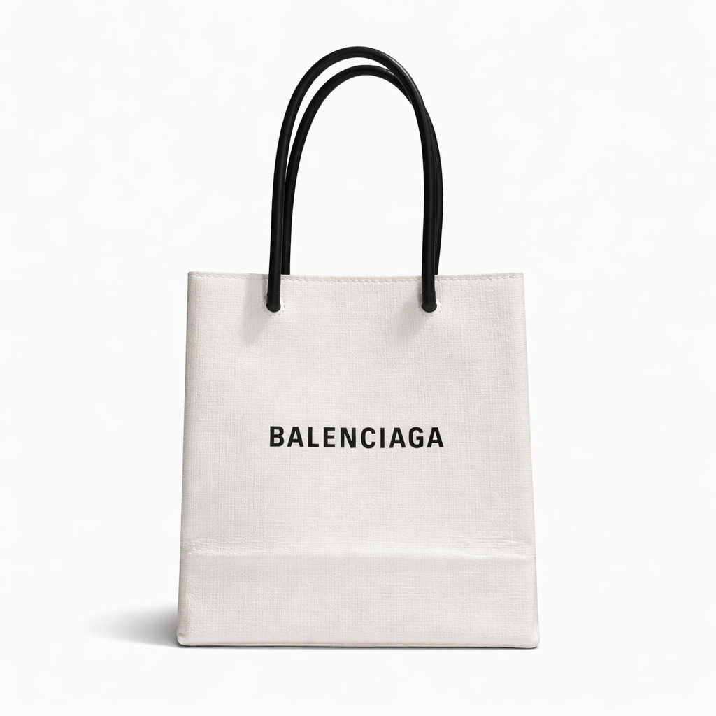 【#765】Pre-owned Balenciaga White Calfskin Tote Bag BJ1109904032