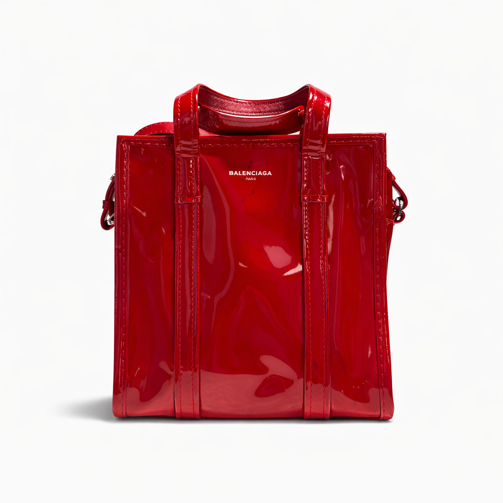 【#766】Pre-owned Balenciaga Red Patent Leather Tote Bag BJ1109904018