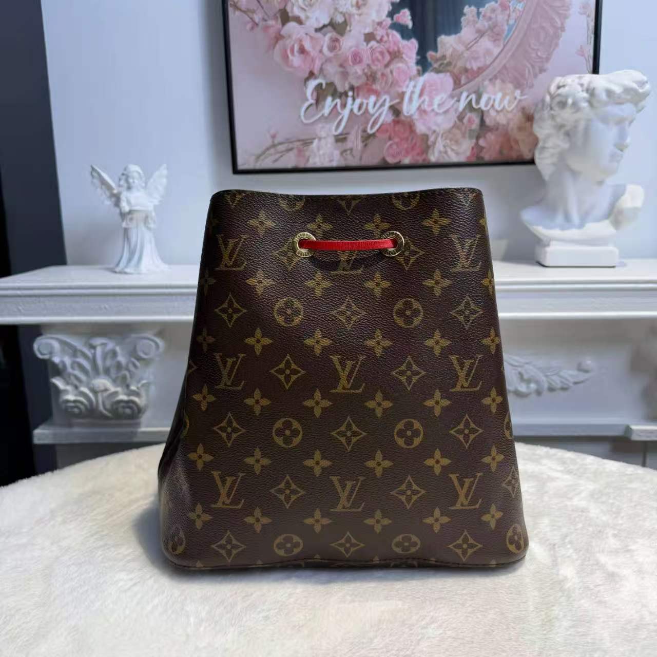 【#799】Pre-owned Louis Vuitton Neonoe Red MM Size Canvas Tote Bags BJ1102004068 【Deposits 100$】【Installments #1 100$/1200$】