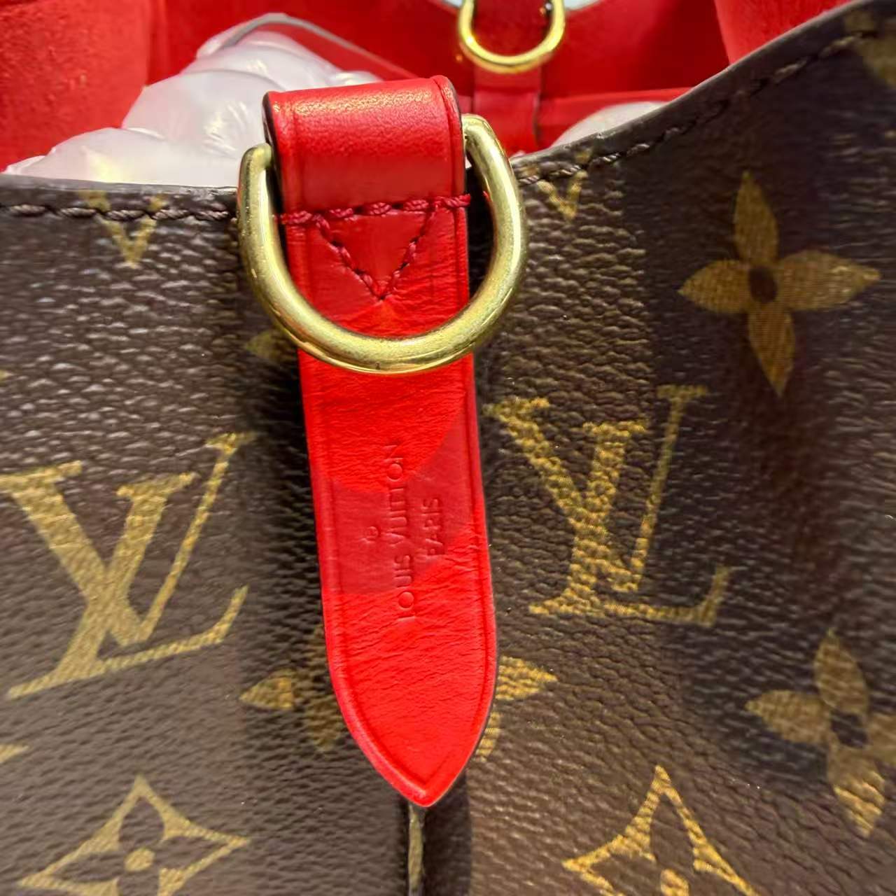 【#799】Pre-owned Louis Vuitton Neonoe Red MM Size Canvas Tote Bags BJ1102004068 【Deposits 100$】【Installments #1 100$/1200$】