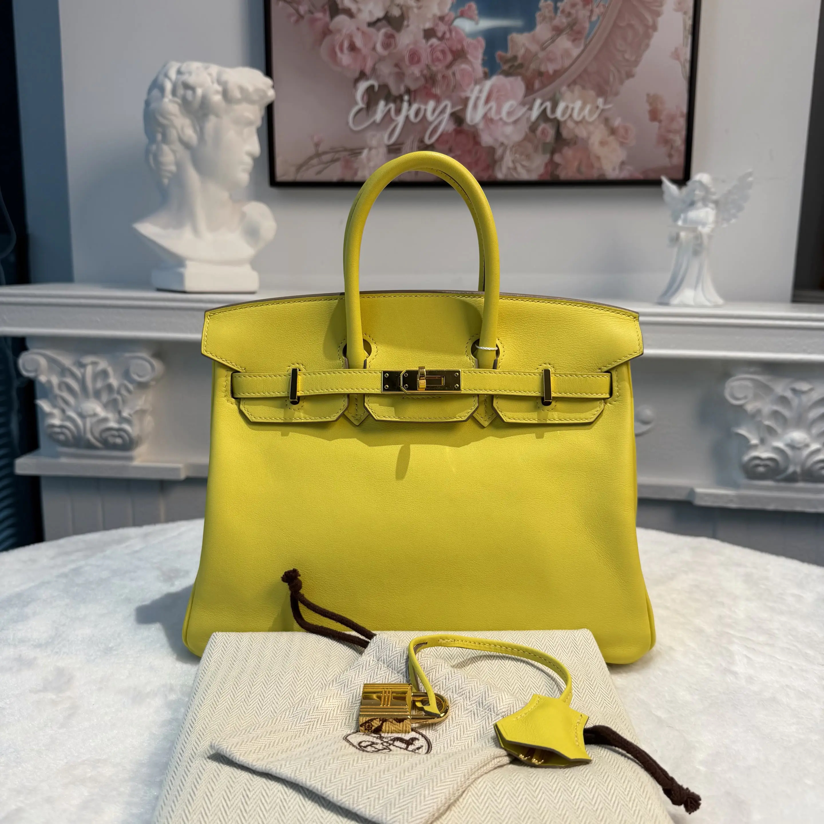 【#816】Pre-owned Hermes Birkin 25  Swift Yellow(9R) D(2019) BJ110190508